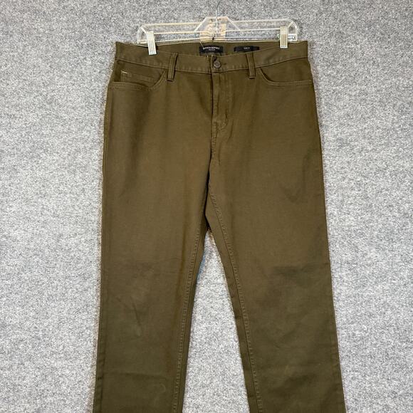 Banana Republic Jeans Mens 33x30 Green Traveler Slim Fit Stretch Casual - Picture 3 of 10